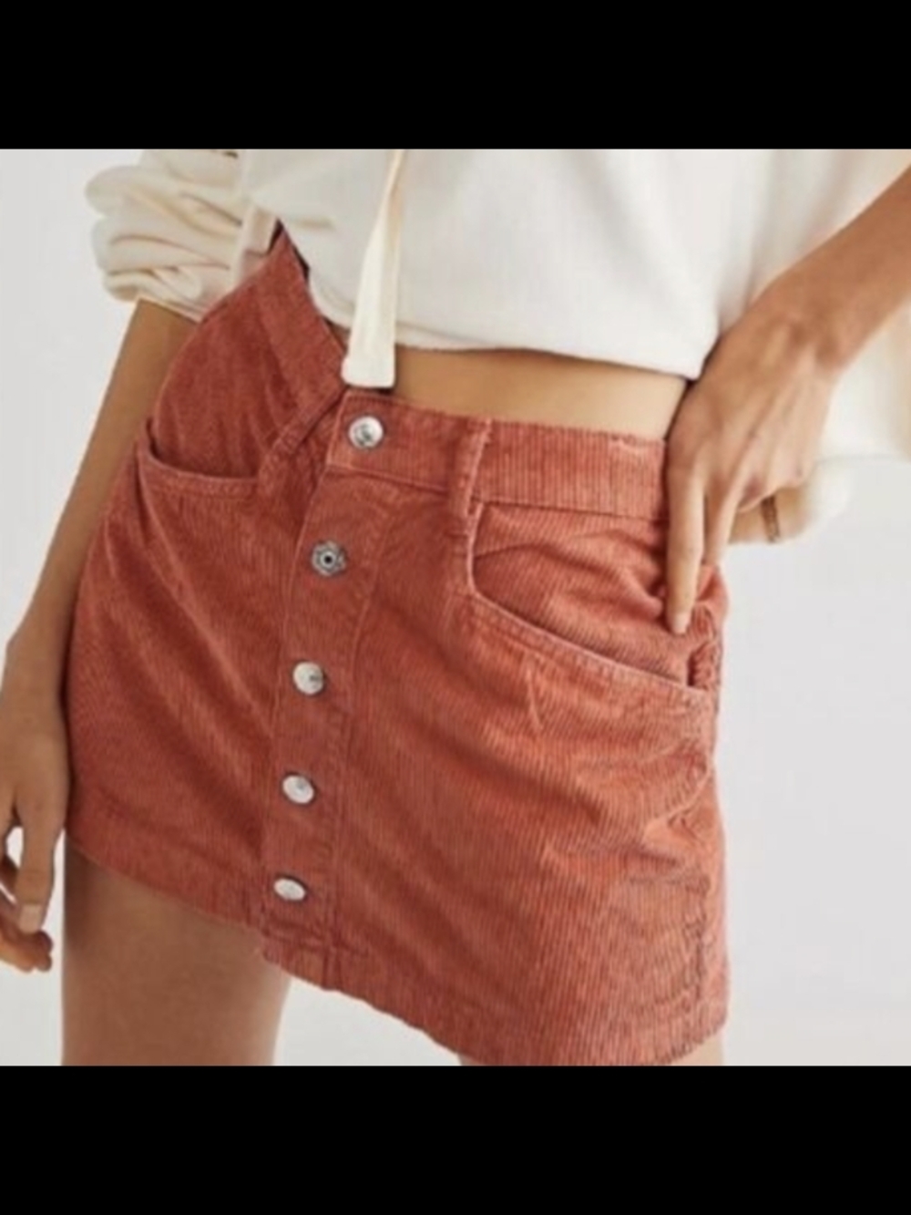 NWT Spring Button-Front Mini Skirt - Picture 1 of 6